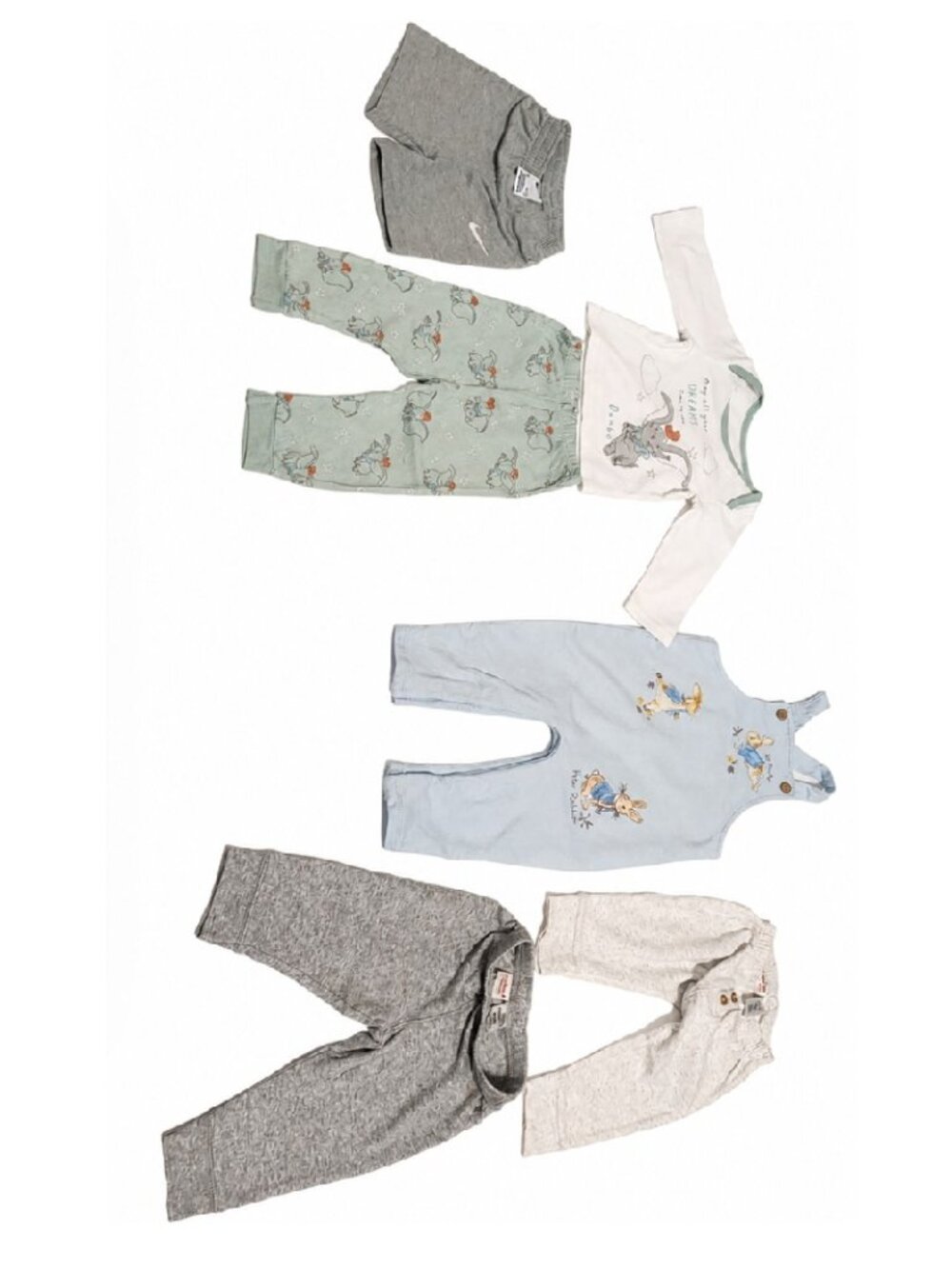 6-12 Month Baby Clothes Lot - Nike, Dumbo & Peter Rabbit - 6 Pieces